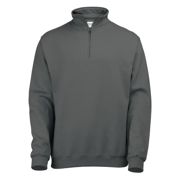 Awdis Sweatshirt med dragkedja och halsringning i bomull för herrar Sophomore