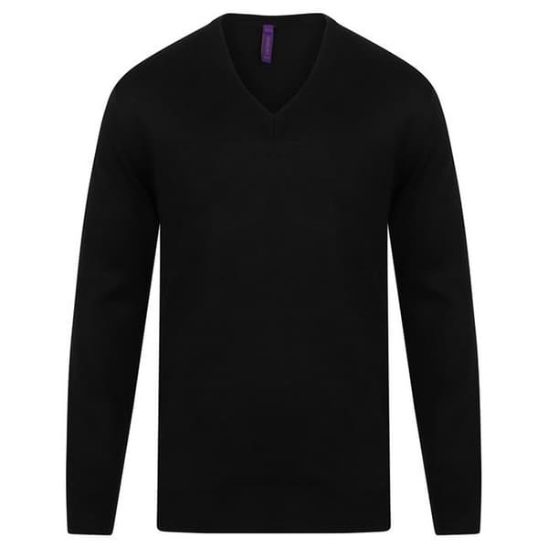 Henbury Mens Acrylic V Neck Sweatshirt
