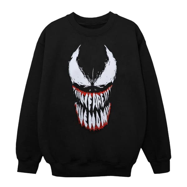 Marvel Girls Spider Man Venom Teeth Face Sweatshirt