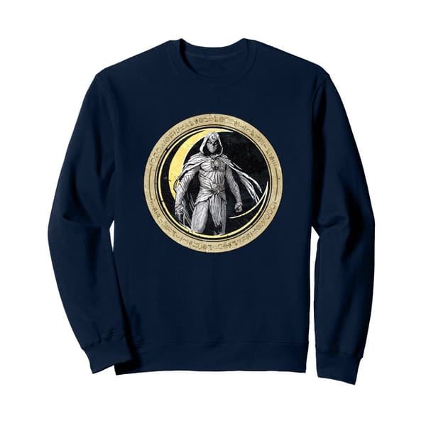 Marvel Womens/Ladies Moon Knight Hieroglyph Moon Sweatshirt Navy Blue S