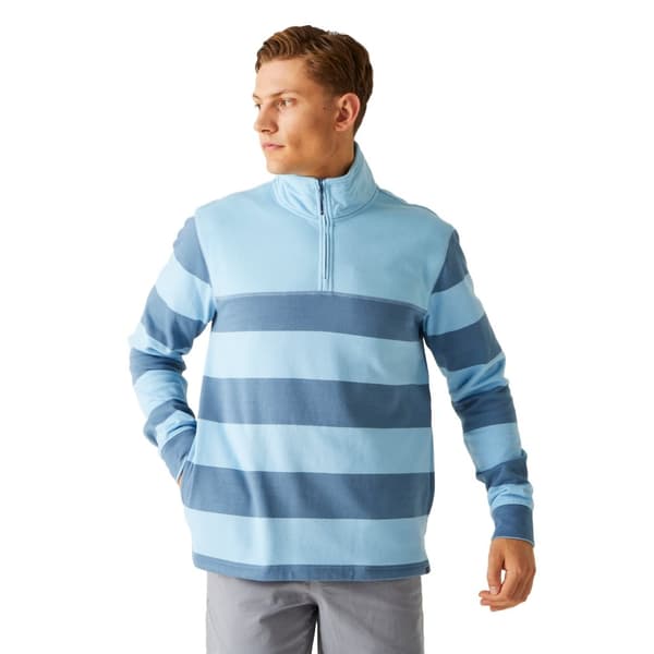 Regatta Mens Agilno Striped Half Zip Fleece Top