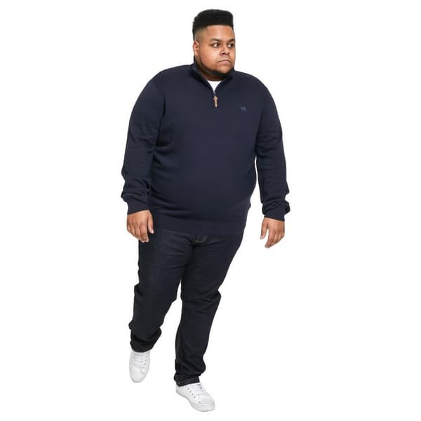 Duke Mens D555 Giuseppe 2 Knitted Quarter Zip Kingsize Sweatshirt
