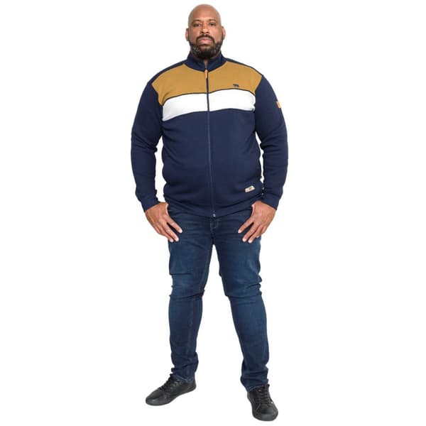 Duke Mens D555 Willowbrook Cut & Sew Full Zip Kingsize Sweatshirt