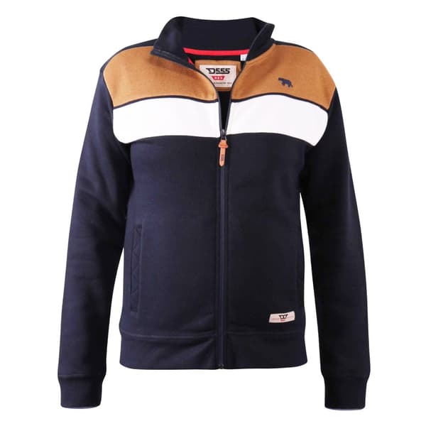 Duke Mens D555 Willowbrook Cut & Sew Full Zip Kingsize Sweatshirt