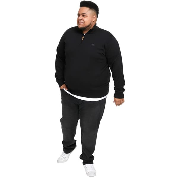 Duke Mens D555 Giuseppe 1 Stickad tröja med kvarts dragkedja i stor storlek