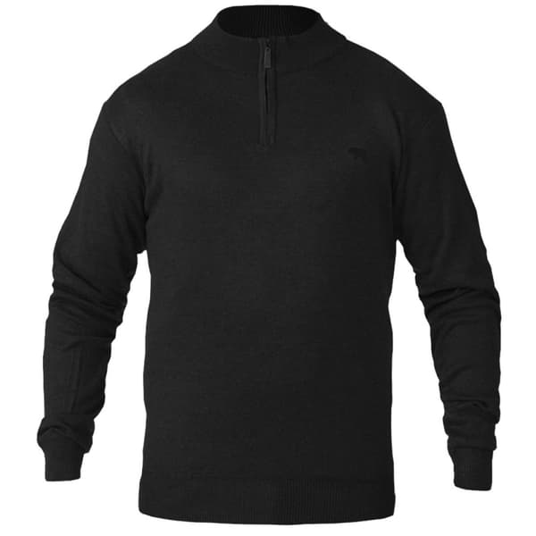 Duke Mens D555 Giuseppe 1 Stickad tröja med kvarts dragkedja i stor storlek
