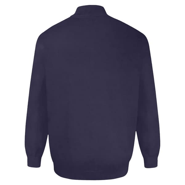 Duke D555 Franco 2 stickad sweatshirt med full dragkedja i kingsize för herrar