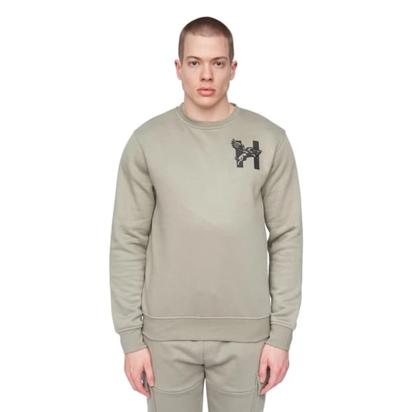 Henleys Mens Moorehen Crew Neck Sweatshirt Dusty Blue L