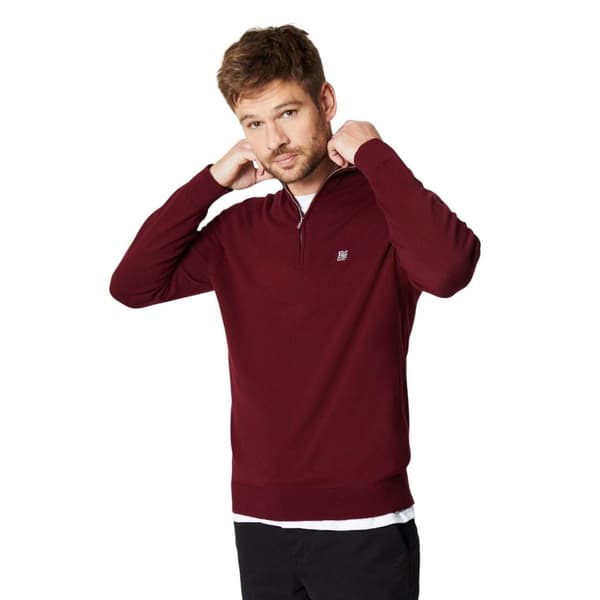 Burton Mens Rich Cotton Quarter Zip Jumper