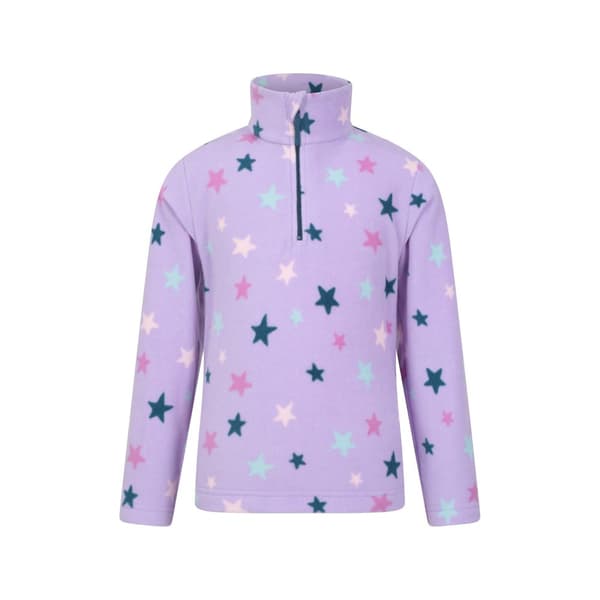 Mountain Warehouse Childrens/Kids Endeavour Stars Half Zip Fleece Top Lilac 2-3 Years