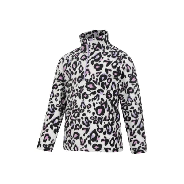 Mountain Warehouse Endeavour Leopard Print Half Zip Fleece Top för barn/ungdomar