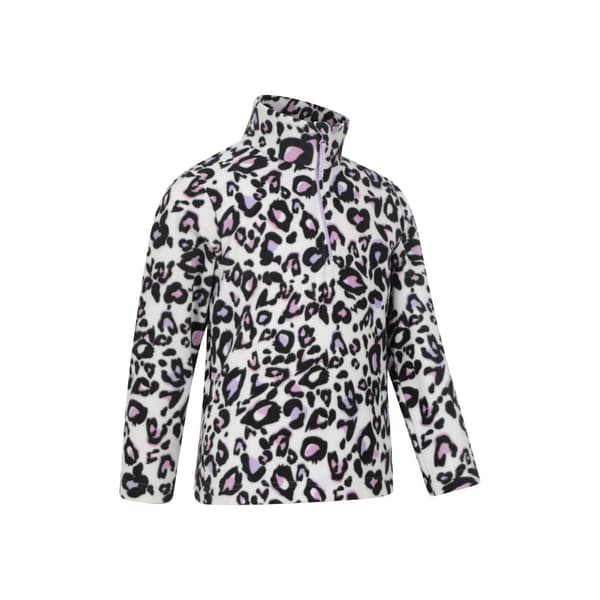Mountain Warehouse Endeavour Leopard Print Half Zip Fleece Top för barn/ungdomar