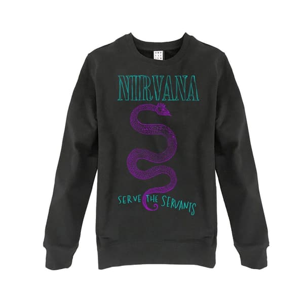 Amplified Unisex Vuxen Serve The Servants Nirvana Sweatshirt Charcoal M