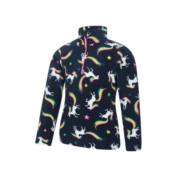 Mountain Warehouse Endeavour Unicorn Half Zip Fleece Top för barn/ungdomar