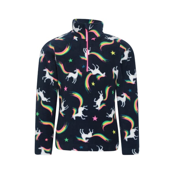 Mountain Warehouse Endeavour Unicorn Half Zip Fleece Top för barn/ungdomar