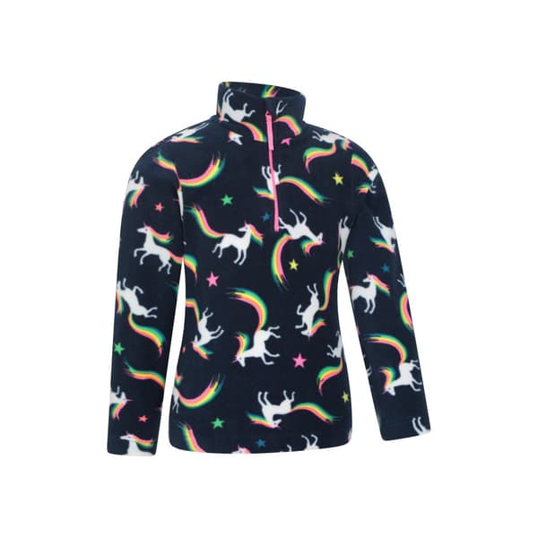 Mountain Warehouse Endeavour Unicorn Half Zip Fleece Top för barn/ungdomar