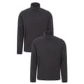 Miniatyrbilde 1 av 3: Mountain Warehouse Mens Camber II Fleece Top (Pack of 2)