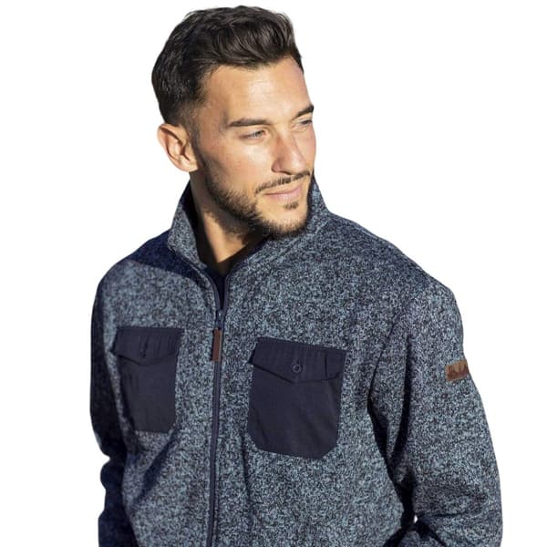 Atlas For Men Mens Mottled Brushed Full Zip Fleece Jacket