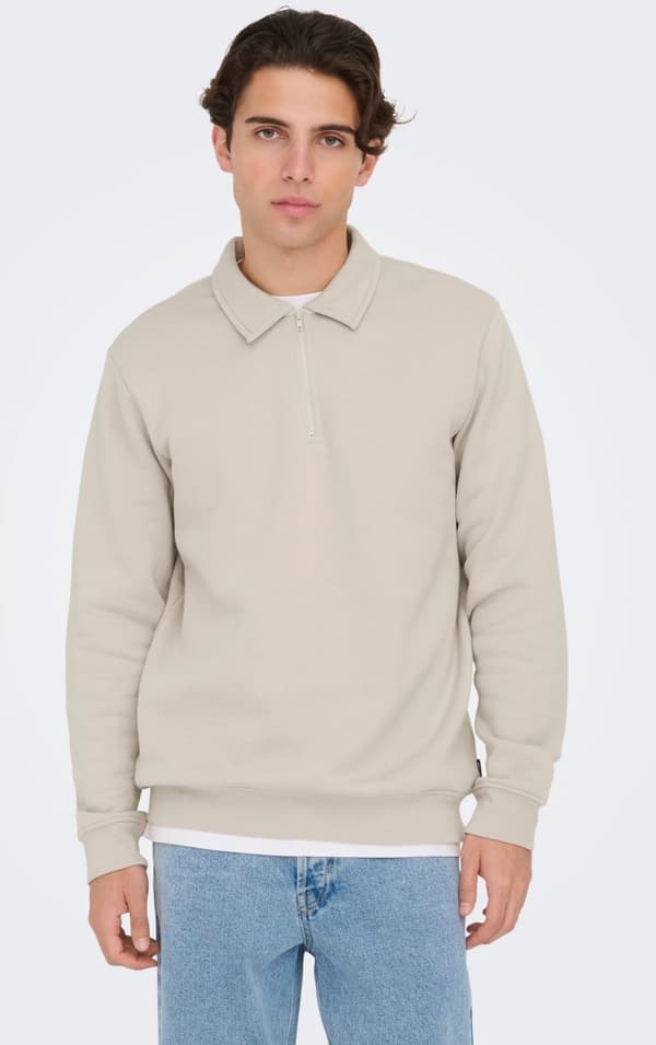 Only & Sons - onsCeres 1/4 Zip Sweat Polo