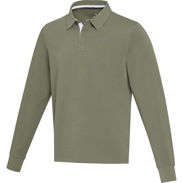 Elevate Unisex Adult Clyde Organic Cotton Rugby Polo Sweatshirt