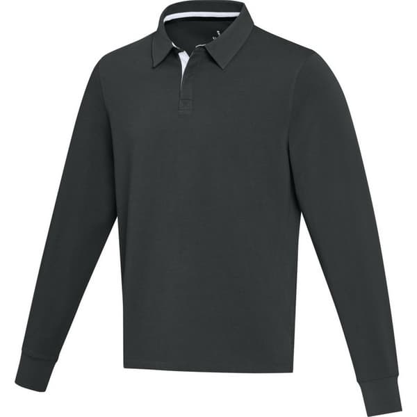 Elevate Unisex Adult Clyde Organic Cotton Rugby Polo Sweatshirt