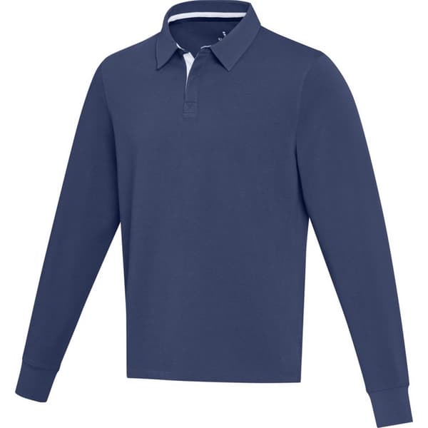 Elevate Unisex Adult Clyde Organic Cotton Rugby Polo Sweatshirt