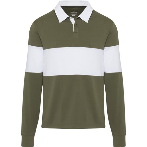 Elevate Unisex Adult Clyde Organic Cotton Rugby Polo Sweatshirt