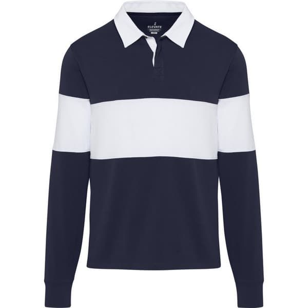 Elevate Unisex Adult Clyde Organic Cotton Rugby Polo Sweatshirt
