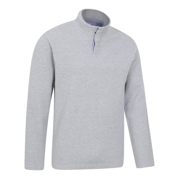 Mountain Warehouse Mens Bude Pique Button Neck Jumper