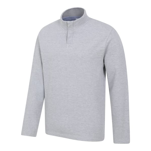 Mountain Warehouse Mens Bude Pique Button Neck Jumper