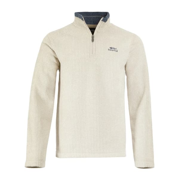 Weird Fish Newark Grid Eco Friendly Quarter Zip Fleece Top för herrar