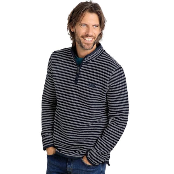 Weird Fish Mens Shorling Stripe Macaroni Quarter Zip Jumper