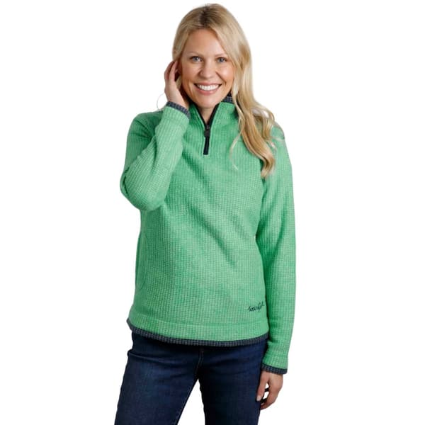 Weird Fish Womens/Ladies Beye Grid Eco Friendly Quarter Zip Fleece Top