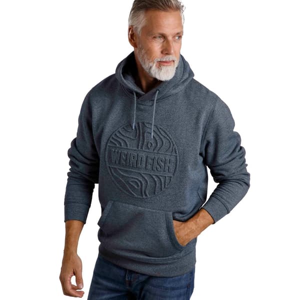 Weird Fish Mens Perranporth Grindle Embossed Hoodie