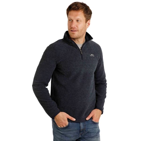 Weird Fish Mens Errill Textured Eco Friendly Quarter Zip Fleece Top