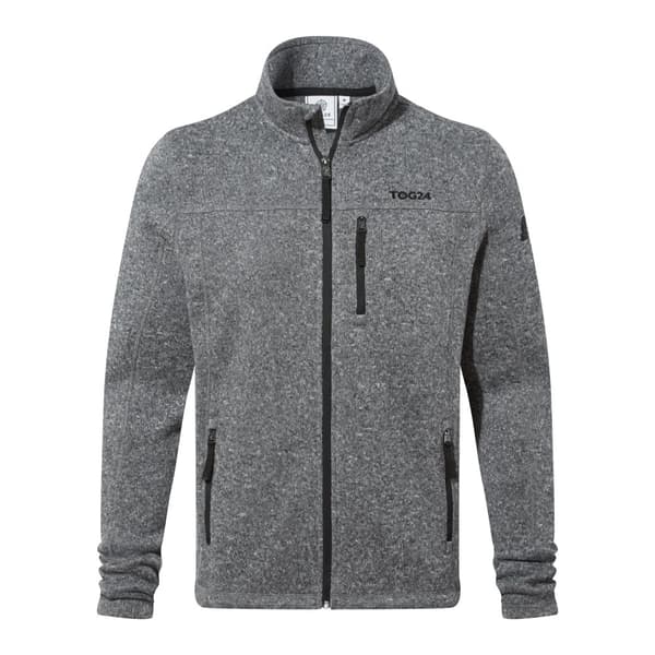 TOG24 Mens Cresswell Marl Knitlook Fleece Jacket
