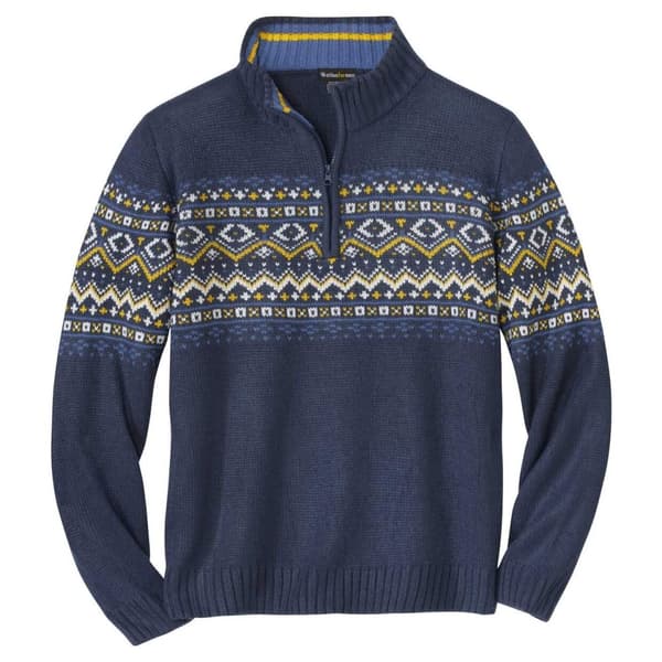 Atlas For Men Mönstrad tröja, herr Navy M