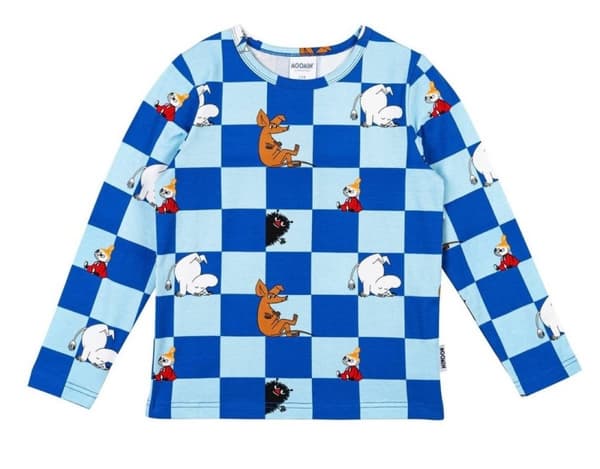 Moomin plaid skjorte blå