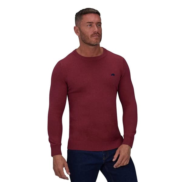 Raging Bull Mens Classic Knitted Crew Neck Jumper