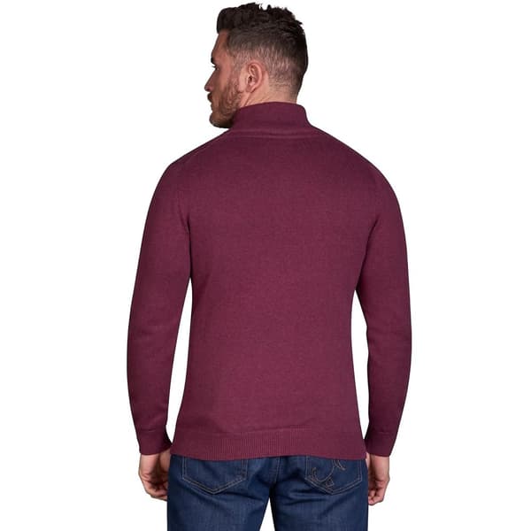 Raging Bull Mens Classic Knitted Cashmere Blend Quarter Zip Jumper