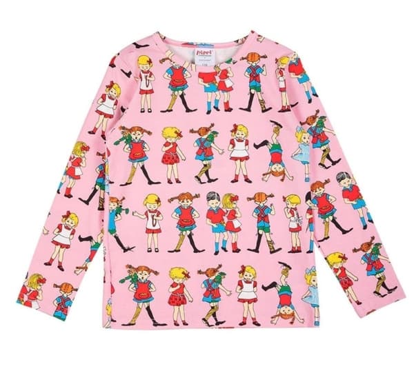 Peppi Pitkätossu- Peppi kaveripaidalla pinkki