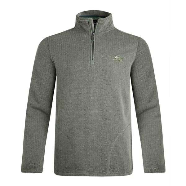 Weird Fish Mens Sterling Herringbone Quarter Zip Fleece Top