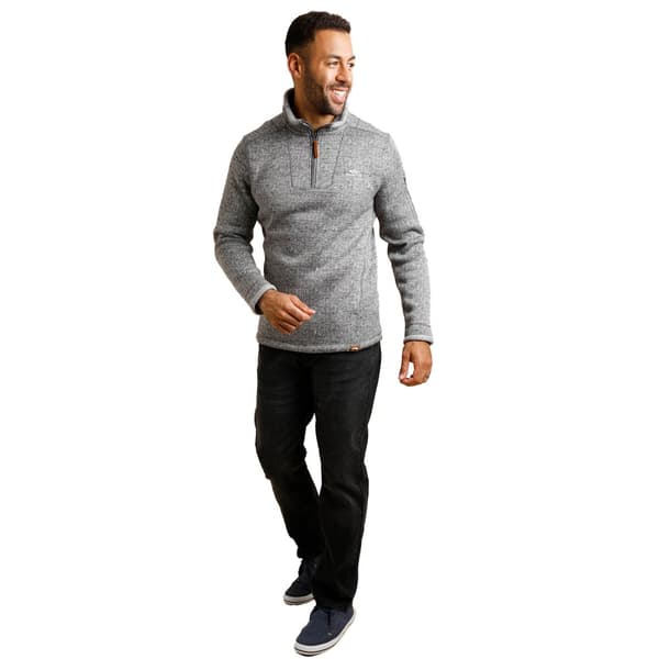 Weird Fish Mens Robins Herringbone Knitted Quarter Zip Pullover