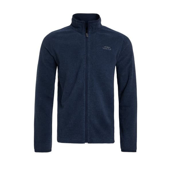 Weird Fish Mens Merrill Textured Eco Friendly Full Zip Fleece Top Navy XXL