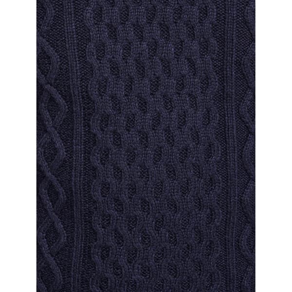 Raging Bull Mens Chunky Cable Knit Crew Neck Jumper