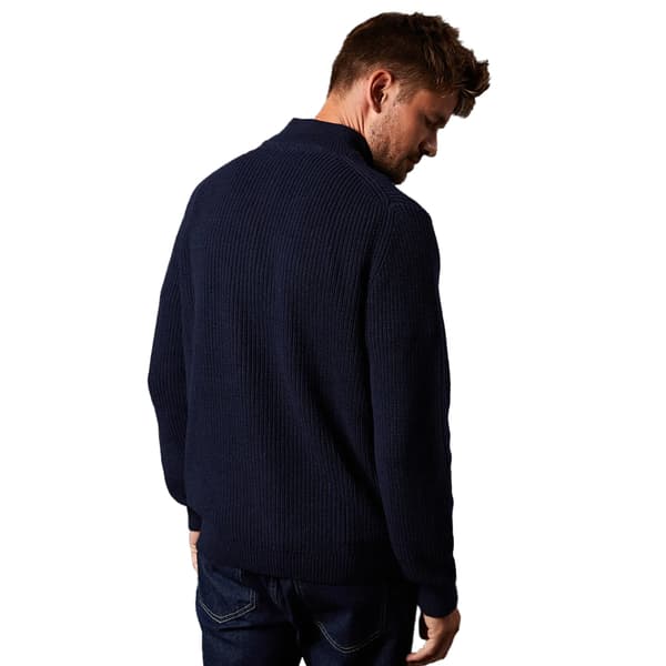 Burton Mens Ribbed Cotton Blend Half Zip Jumper
