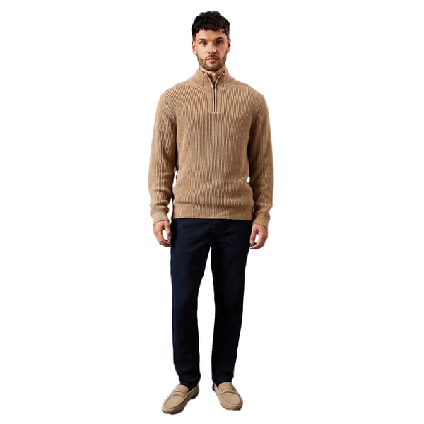 Burton Mens Ribbed Cotton Blend Half Zip Jumper