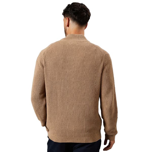 Burton Mens Ribbed Cotton Blend Half Zip Jumper