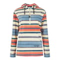 Miniatyrbild 1 av 2: Weird Fish Dam/Lady Lana Stripe Microfleece Quarter Zip Hoodie