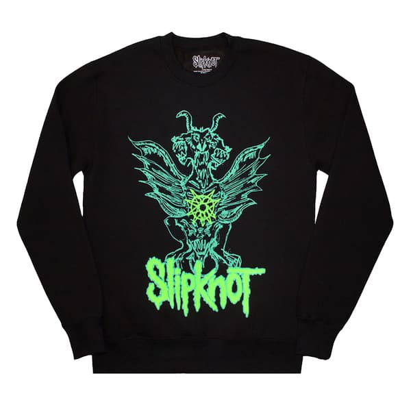 Slipknot Unisex Adult Green Demon Back Print Oversized Sweatshirt